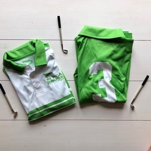 Green Unisex JR PJA Dry Fit Golf Polo Bundle